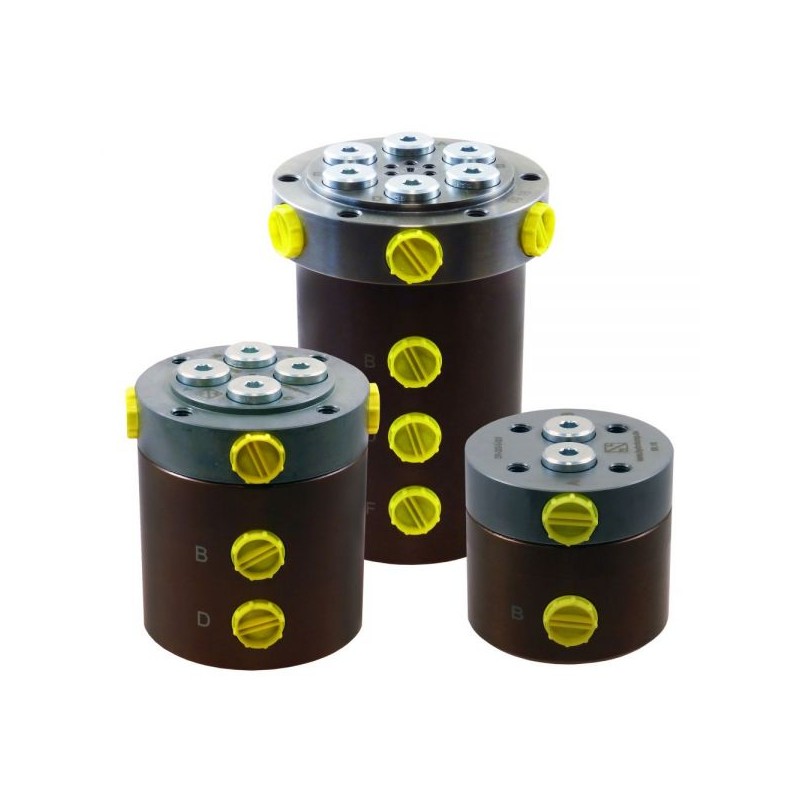 Rotary couplings without/with leakage recirculation